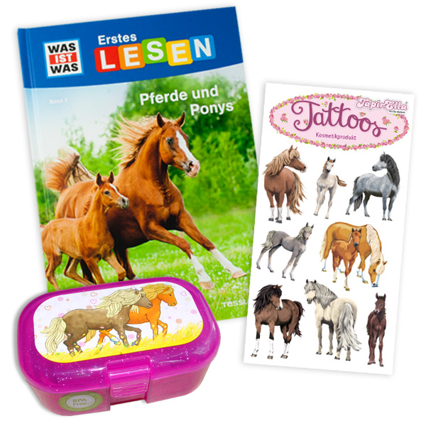 Pferde Geschenkset für 1 Kind, 3 Teile