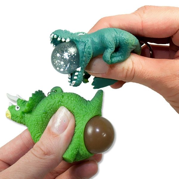 Schlüsselanhänger Squeeze Dino, 1 Stk, 6,5cm