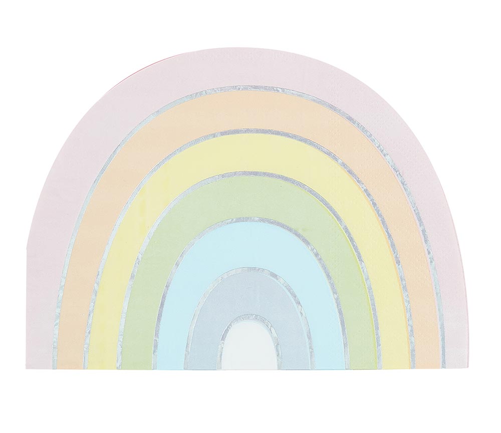 Papierservietten im Regenbogen-Design, 8er Pack, 17cm x 12cm