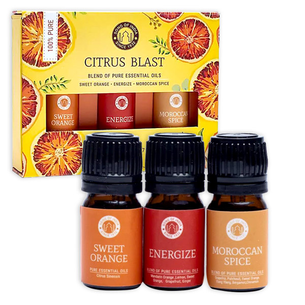 Ätherisches Öl-Set "Citrus Blast" zur Aromatherapie, 3x 5g