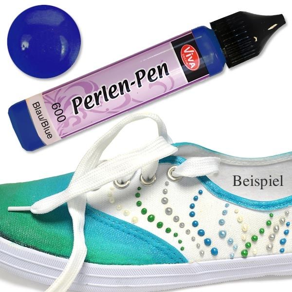 Perlen-Pen 25ml – Dunkelblau – für tolle Halbperlen auf Textilien, Kunststoff, Leder...