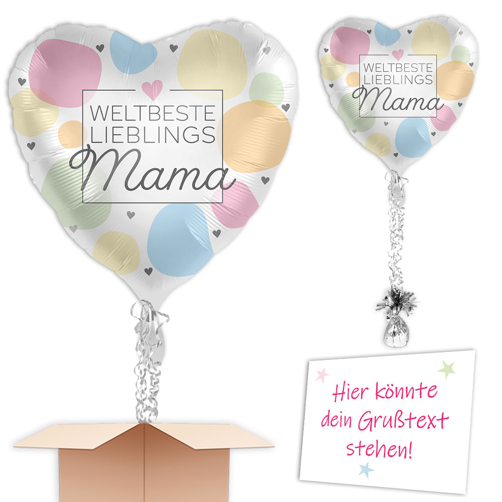 Zum Muttertag o. Geburtstag Mama diesen Heliumballon verschicken