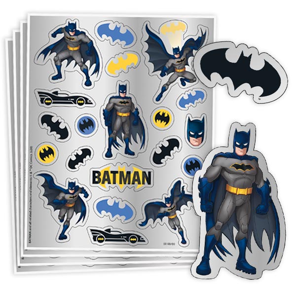 Batman Mitgebselset, 10-tlg. mit Maske, Armbändern, Sticker & Tütchen