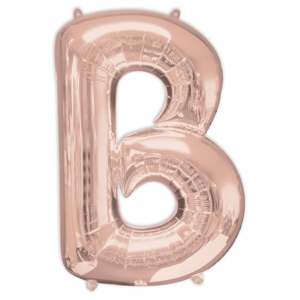Folienballon Buchstabe "B" - Rosé Gold