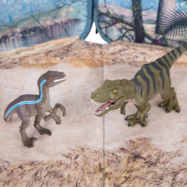Dinosaurier Rucksack, Spielmatte mit Figuren