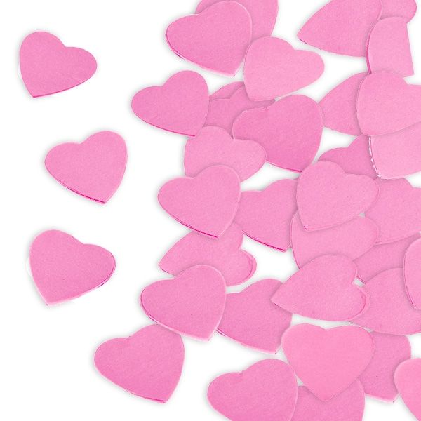 Motivkonfetti als rosa Herzen für Hochzeit / Valentinstag, 300g, 6cm