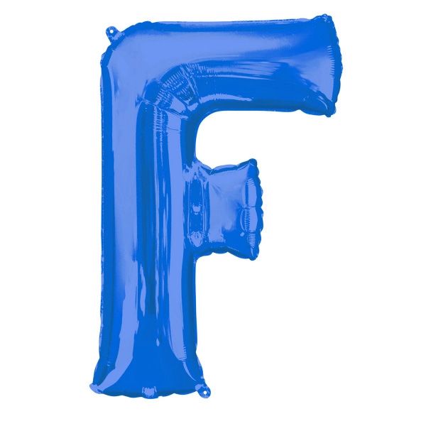 Folienballon Buchstabe "F" - Blau für persönliche Glückwünsche , 81×53cm