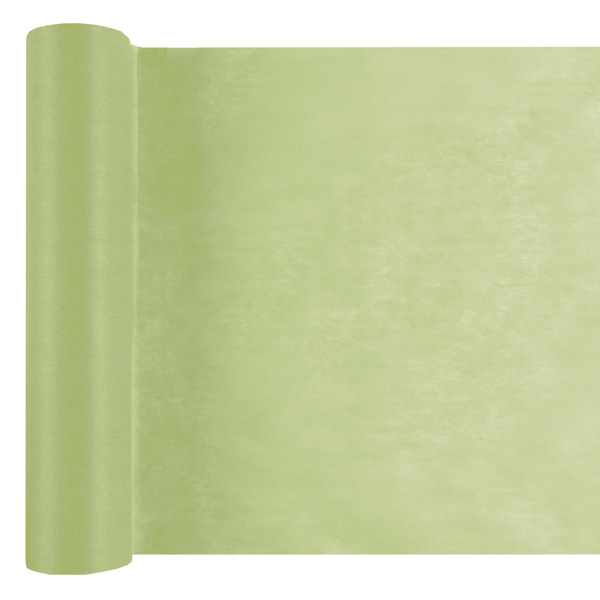 Tischläufer in Olivgrün, 10m, 100% Polyester
