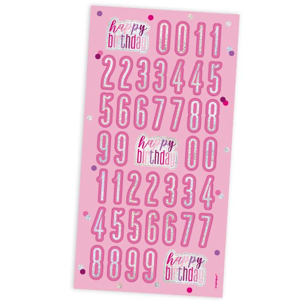"Happy Birthday" Ballongewicht-Tischdeko, Pink +43 Sticker