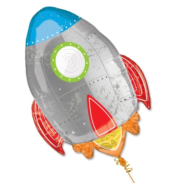 Welltall XXL Rakete Folieballon, 1 Stk, 53cm x 73cm, heliumgeeignet