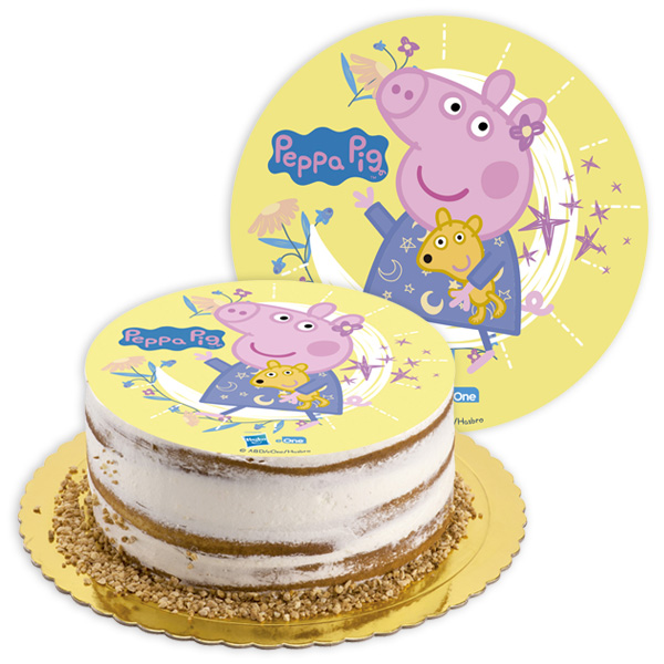 Peppa Wutz Tortenaufleger aus Esspapier, 1 Stk, Ø 15,5cm