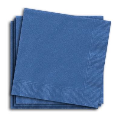 Papierservietten blau, 25cm, 20&nbsp;kleine Partyservietten, einfarbig