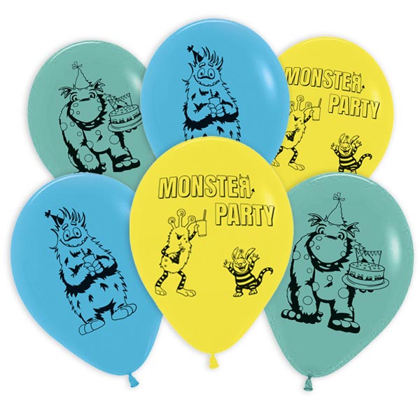 Monster Luftballons im 7er Pack, Ø 30cm