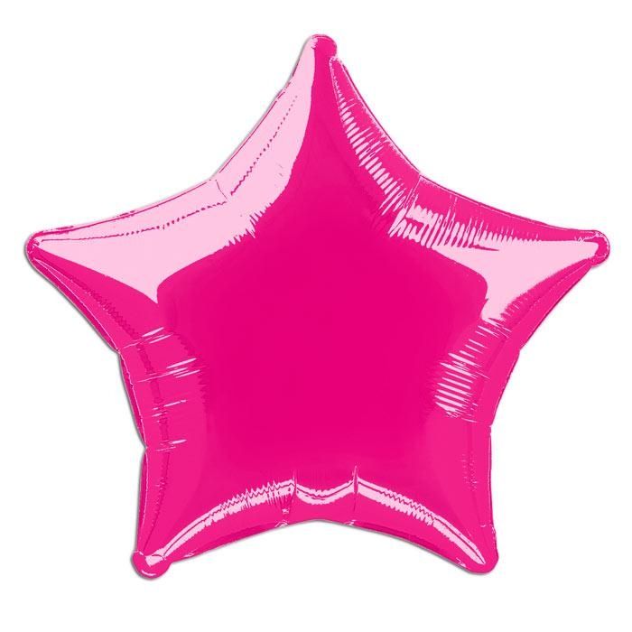 Folienballons sternförmig pink, 45 cm
