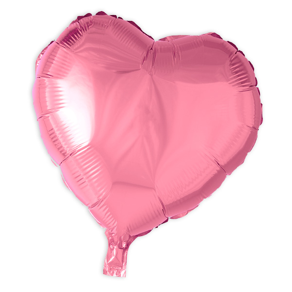 Folieballon Herz in pink, 35 cm, lose