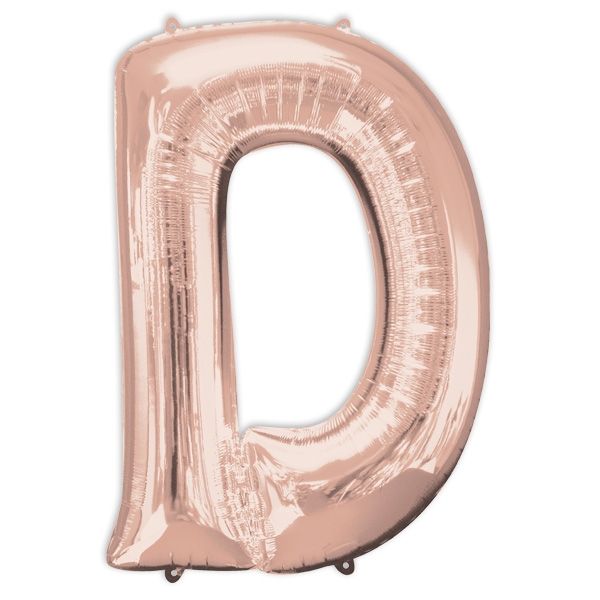 Folienballon Buchstabe "D" - Rosé Gold Folienballon Buchstabe "D" - Rosé Gold