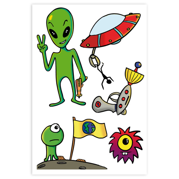 Tattoos Alien Party "Peace", 1 Bogen