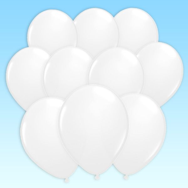 Latexballons, weiß, 100er Beutel, 28cm