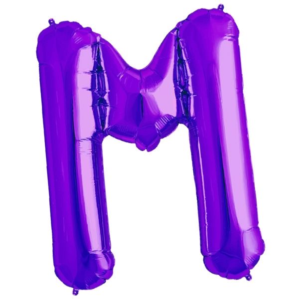 Folienballon Buchstabe M für den Namen des Jubilars, 41cm, 1 Stück
