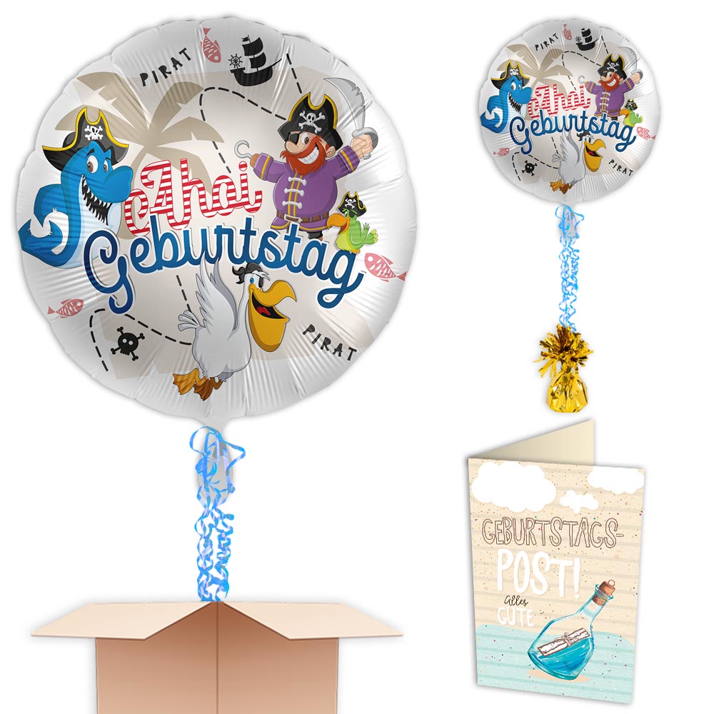 6  Latexballons Pirat Luftballons Piratenparty Kindergeburtstag Heliumballons 