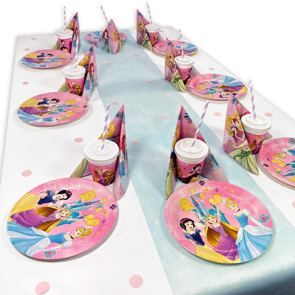 Disney Prinzessinnen Tischdeko Set bis 16 Kinder, 96-teilig