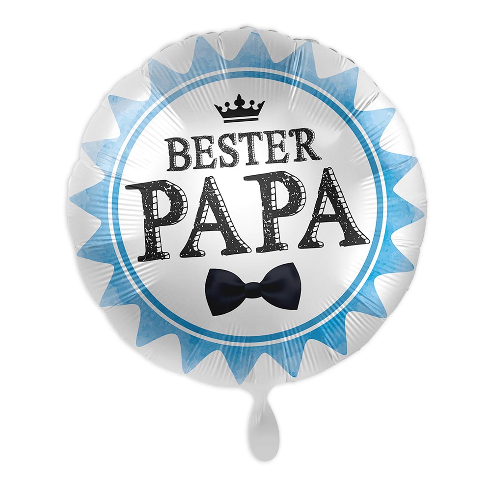 "Bester Papa", blau, Folienballon rund Ø 34 cm