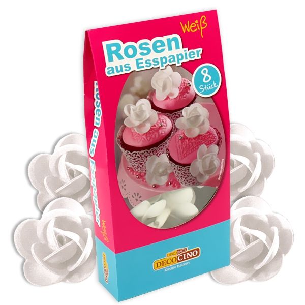 Oblaten Rosen weiß