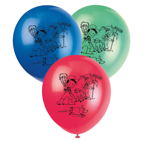 Luftballons Flos Bauernhof Party, 8 St.