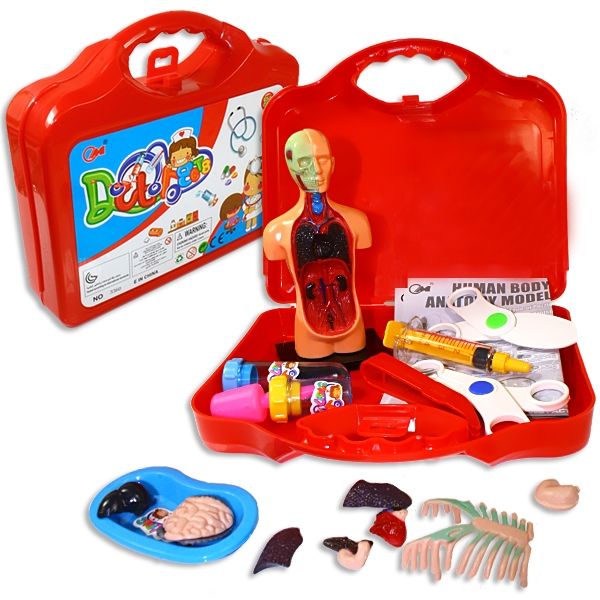 Doktorkoffer Lernspielzeug für Kinder-Doktorspiele, 19-teiliges Set