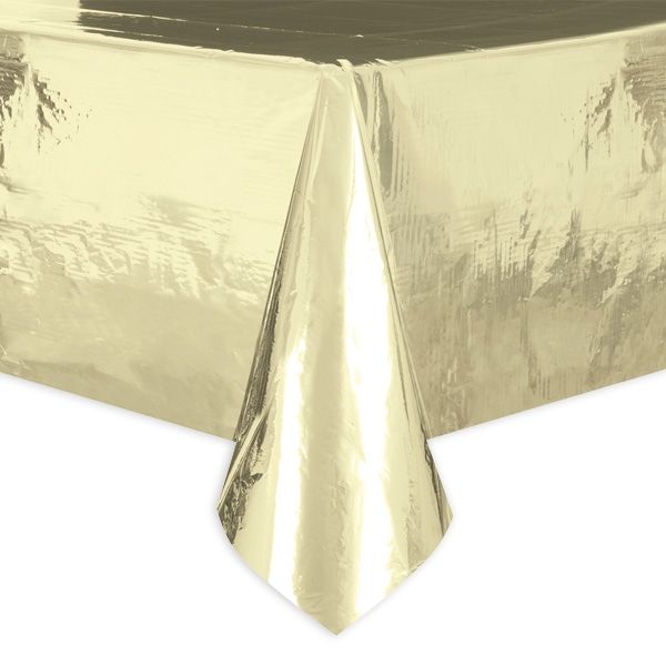 Tischdecke, metallic gold, aus Folie, wasserabweisend, 1 Stück