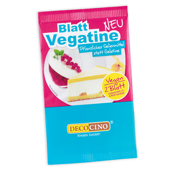2 Blatt Vegatine, veganes Geliermittel