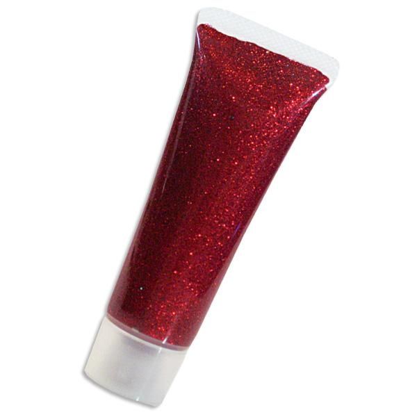 Glitzergel, Rot-Juwel, (holographisch), rotes Glitter Make Up, hoch pigmentiert, feine Qualität, 18ml Tube