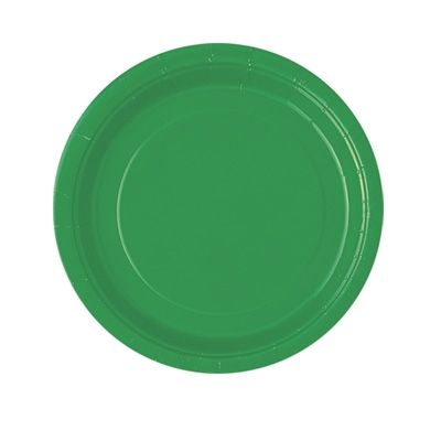 Teller rund grün unif. 8er, Pappe 18cm