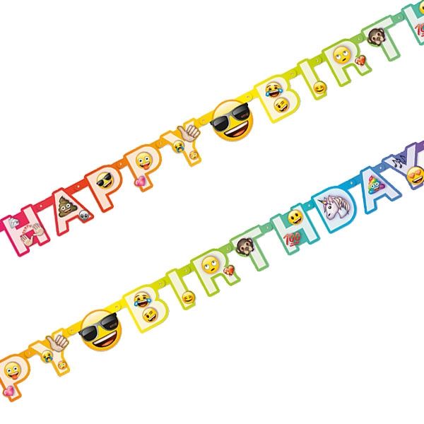 Emoji Rainbow Fun Buchstabenkette Happy Birthday, 1 Stk