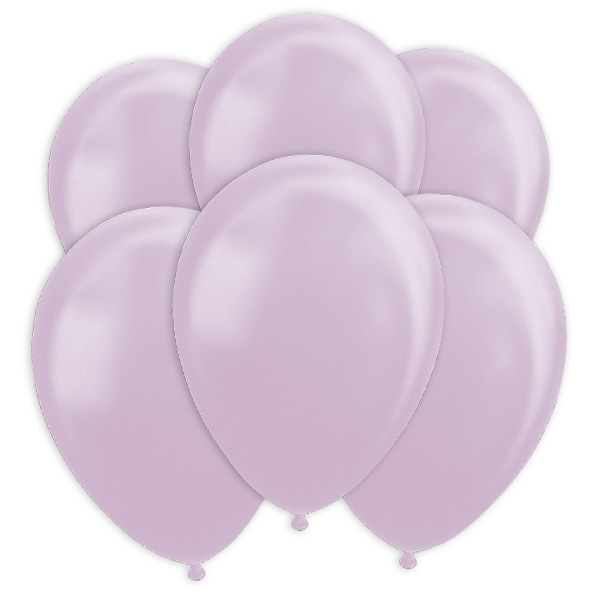 Lavendelfarbene Ballons mit Perlglanz-Effekt, 10 Stk., 30cm