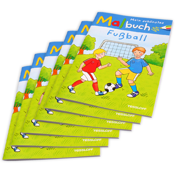 Fußball Malbücher im 6er Set, 32 Seiten, 27,9cm x 20 cm