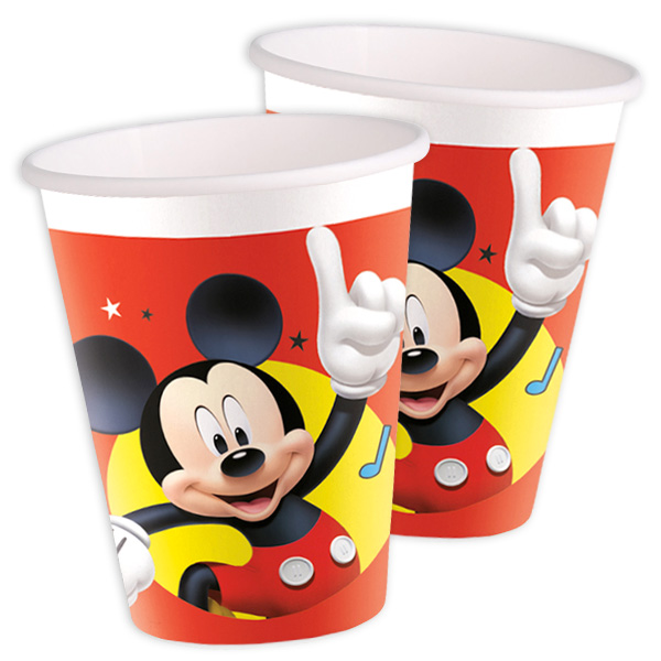 Mickey Maus Pappbecher, 8 Stück, 200ml