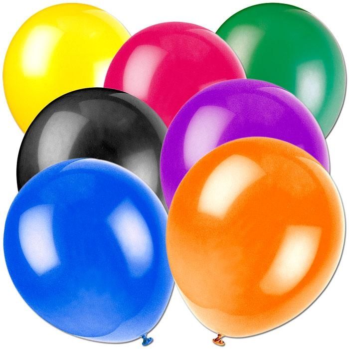 Latex-Ballons CRYSTAL, mehrfarbig sortiert, Helium Qualität, 50 Stück