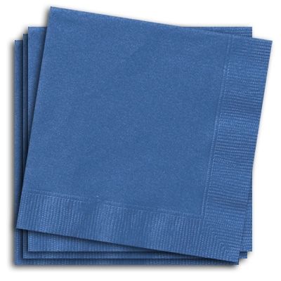 Servietten blau, 20 Stück einfarbige Papierservietten, 2-lagig, 33 cm