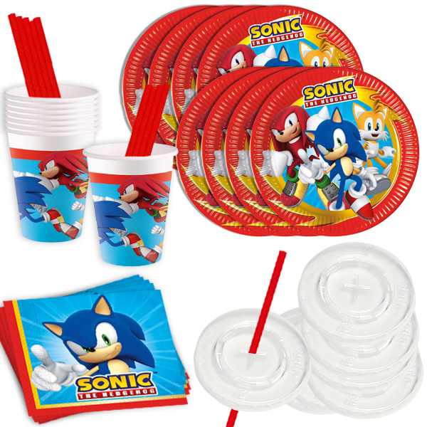 Sonic Basic Tischdeko-Set, 56-teilig für 8 Kinder