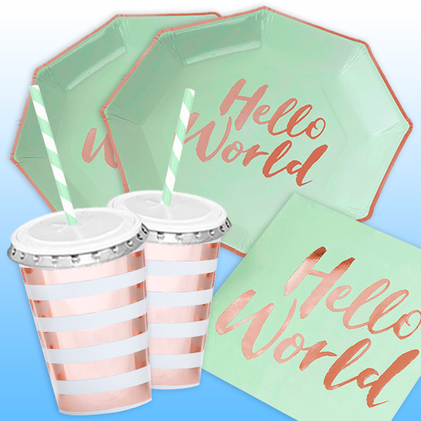 "Hello World" - Basic Set, 54-teilig für bis zu 8 Gäste