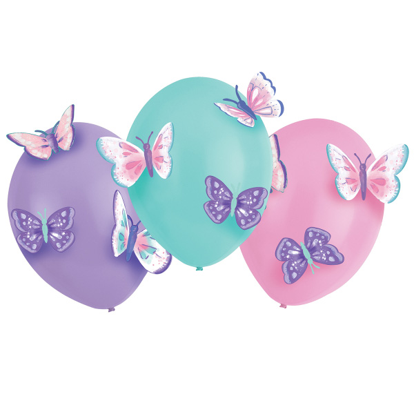 Butterfly Partyset XL, 62-teilig für 8 Kids