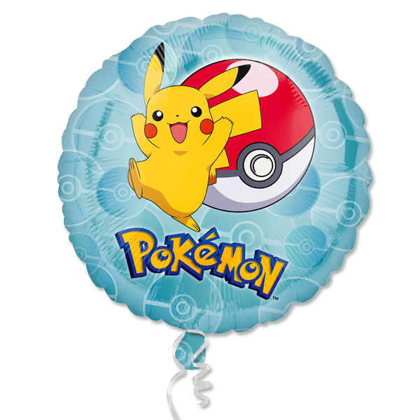 Pokemon Folienballon mit Pikachu und Pokeball, 1 Stk, 35cm
