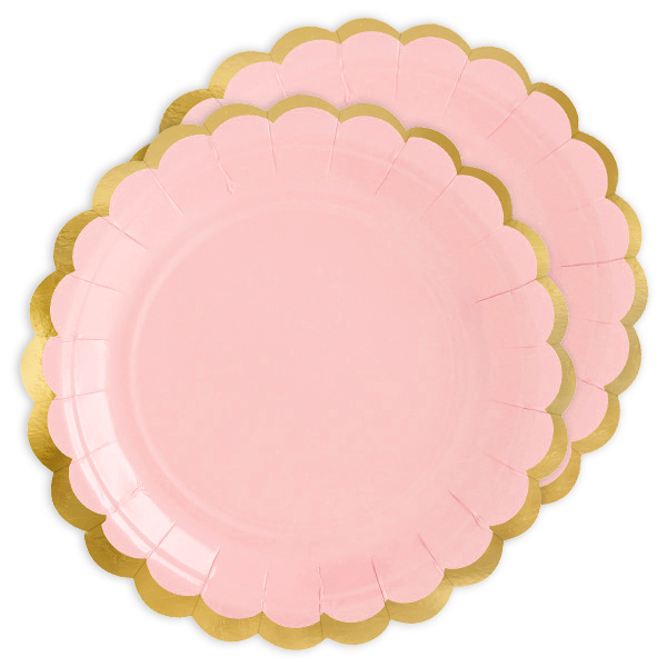 Taufe Rosa-Gold Rosen Basic Tischdekoset, 32-tlg.