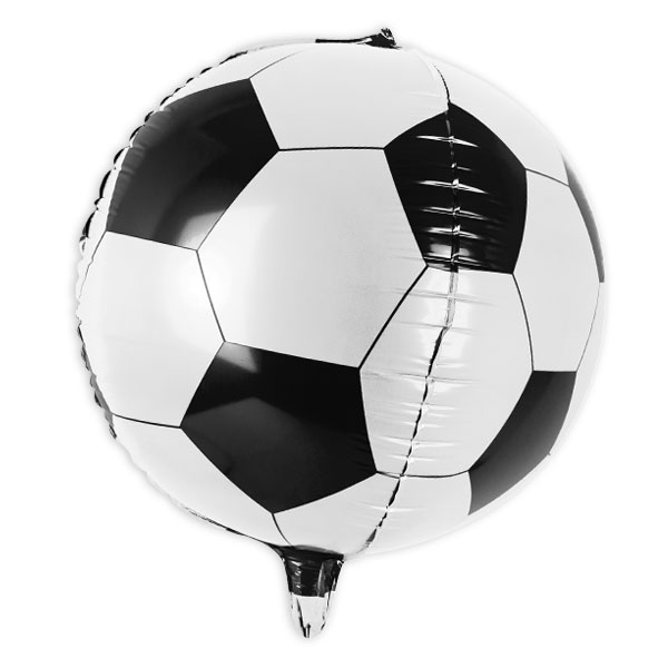 XL Fußball-Folienballon versenden, Ø 40cm inkl. Helium, Bänder, Gewicht