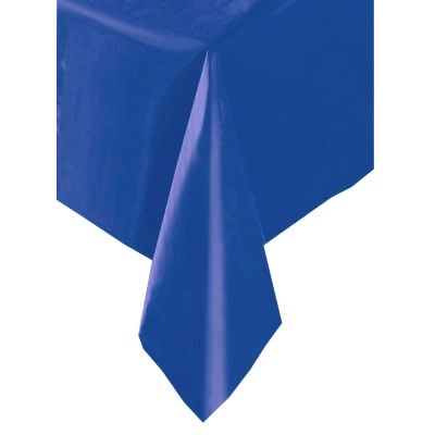 Tischdecke einfarbig blau 137x274cm, Folientischdecke für alle Feiern