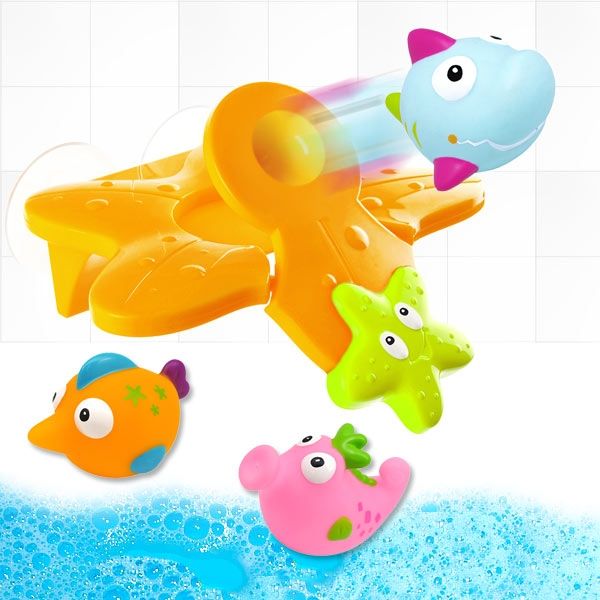 Badespielzeug "Fisch Katapult", 4-tlg