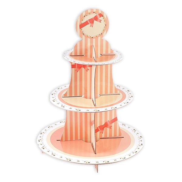 Muffin-Etagere "Sweet Hours" zur Präsentation Ihrer Cup Cakes, Pappe