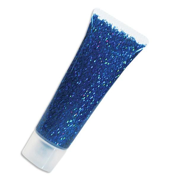 Glitzergel, Blau-Juwel, (holographisch), blaue Glitter Schminke, hoch pigmentiert, feine Qualität, 18ml Tube