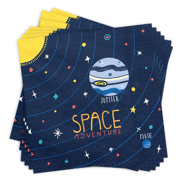Spaciges Weltraum Basicset, Tischdeko für Astronauten Partys, 44-teilig